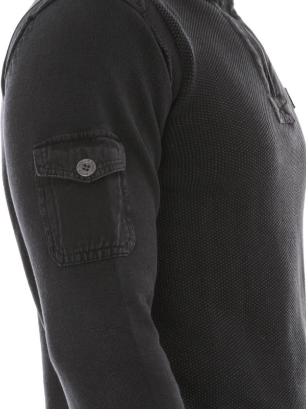 PULL ZIP LAZGO - Gris foncé