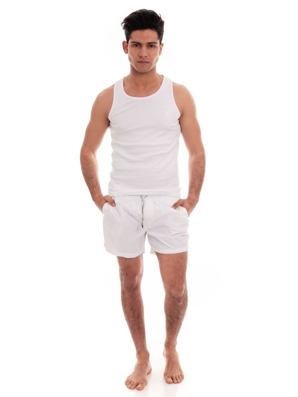 SHORT DE BAIN GARY - Blanc