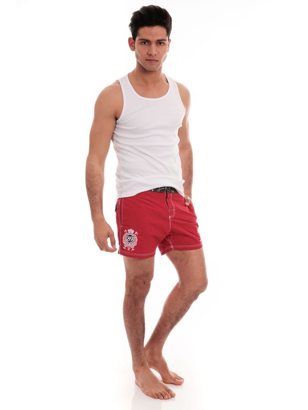 SHORT DE BAIN GOURME - Rouge