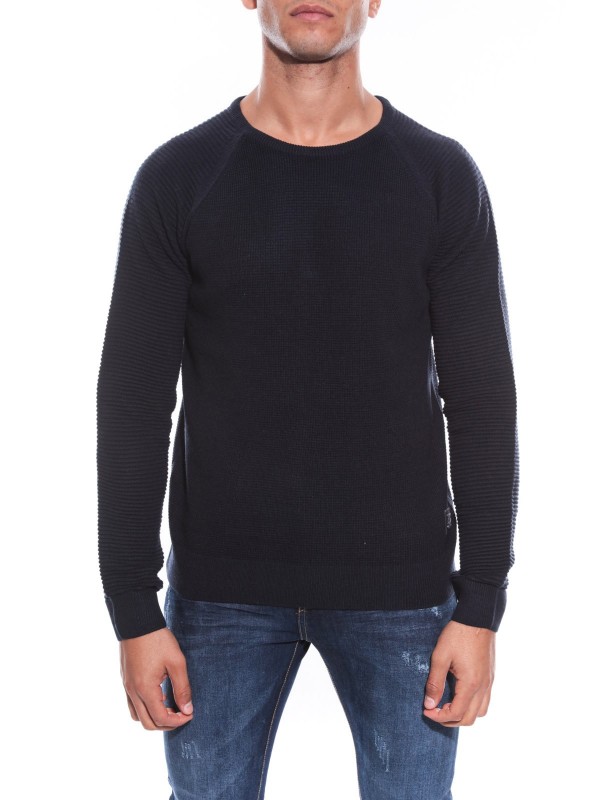 PULL COL ROND LECQUES - Marine
