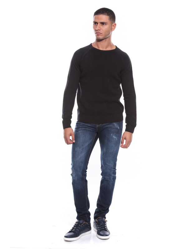PULL COL ROND LECQUES - Noir
