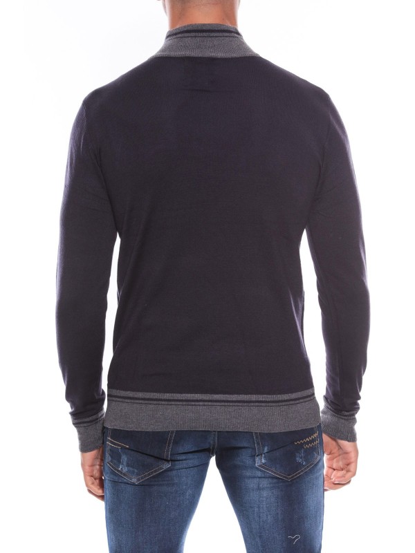 PULL COL ZIP LISIAN - Marine