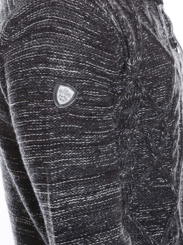 PULL COL ZIP LYVIO - Gris...