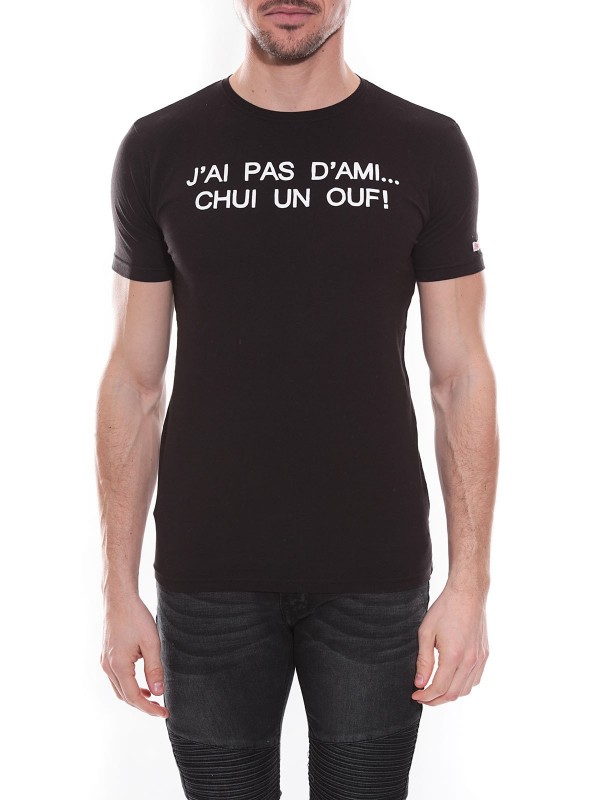 T-shirt col rond NANGIS - Noir