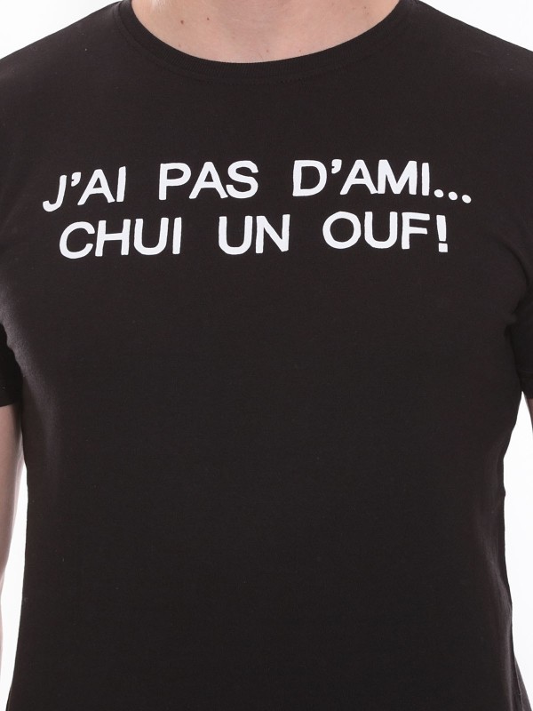 T-shirt col rond NANGIS - Noir