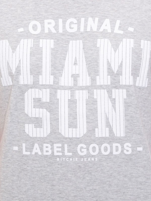 T-shirt col rond en coton...