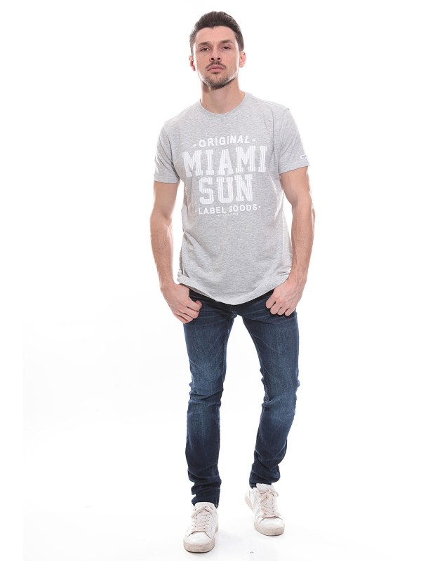 T-shirt col rond en coton...