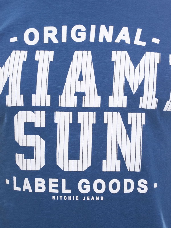 T-shirt col rond en coton...