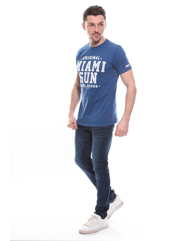 T-shirt col rond en coton...