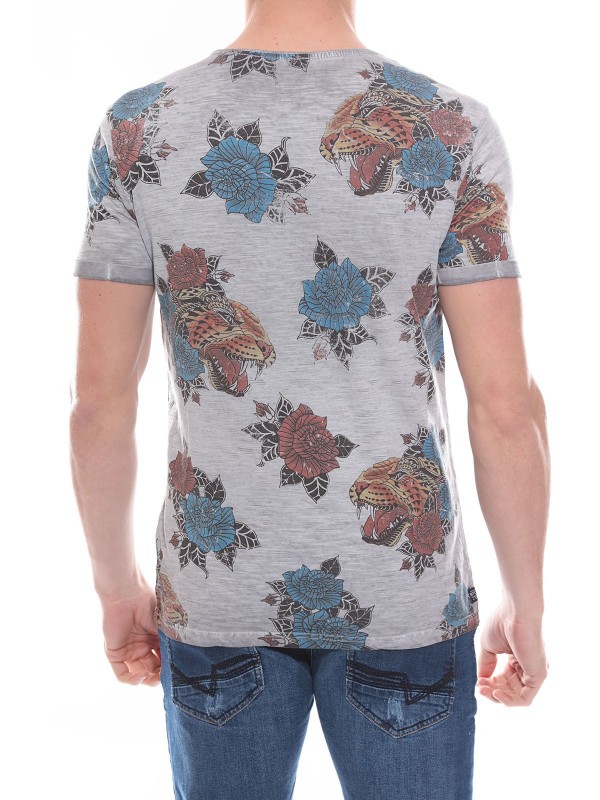 T-shirt col rond en coton...