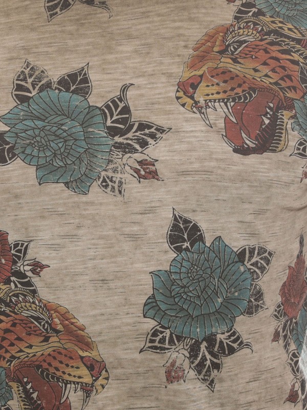 T-shirt col rond en coton...