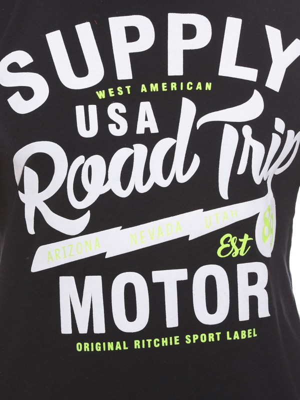 T-shirt col rond en coton...