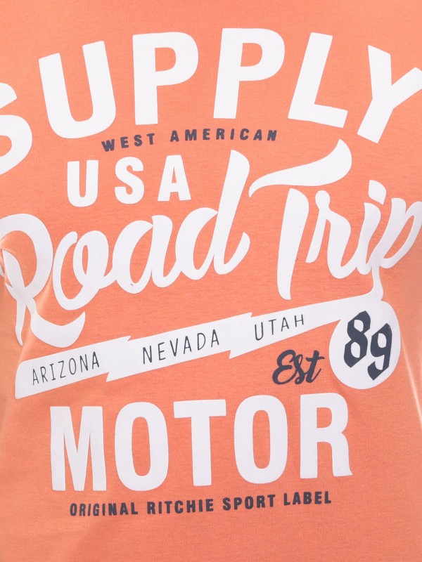 T-shirt col rond en coton...