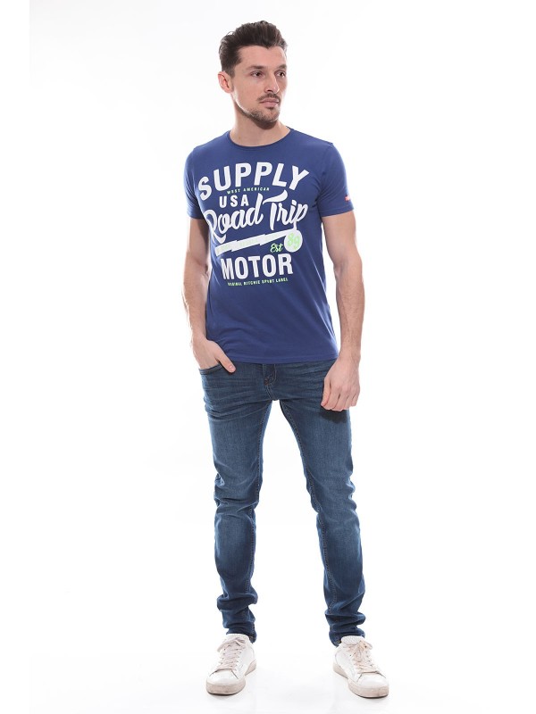 T-shirt col rond en coton...