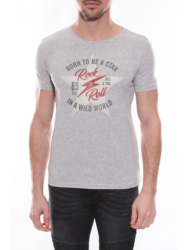 T-shirt col rond NESMY - Gris