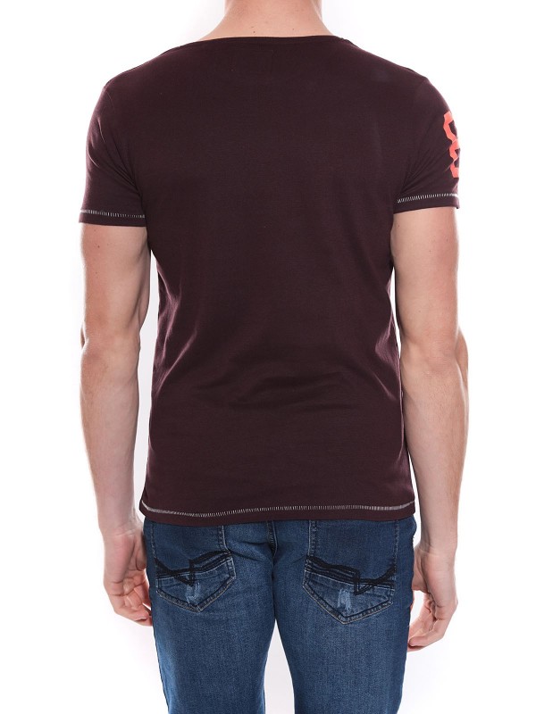 T-shirt col rond en coton...