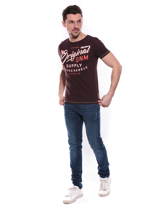 T-shirt col rond en coton...