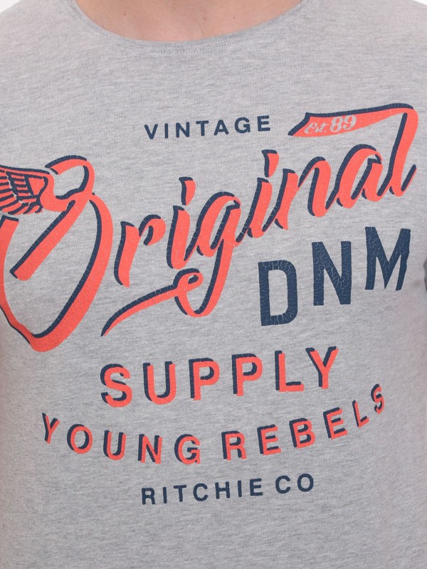 T-shirt col rond en coton...