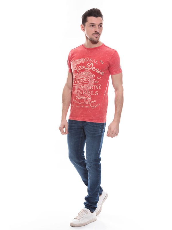 T-shirt col rond en coton...