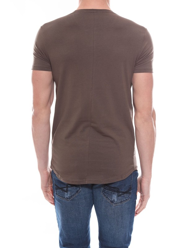 T-shirt oversize col rond en coton stretch NIKOS