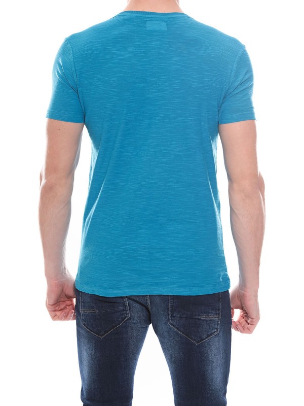 T-shirt col tunisien en...