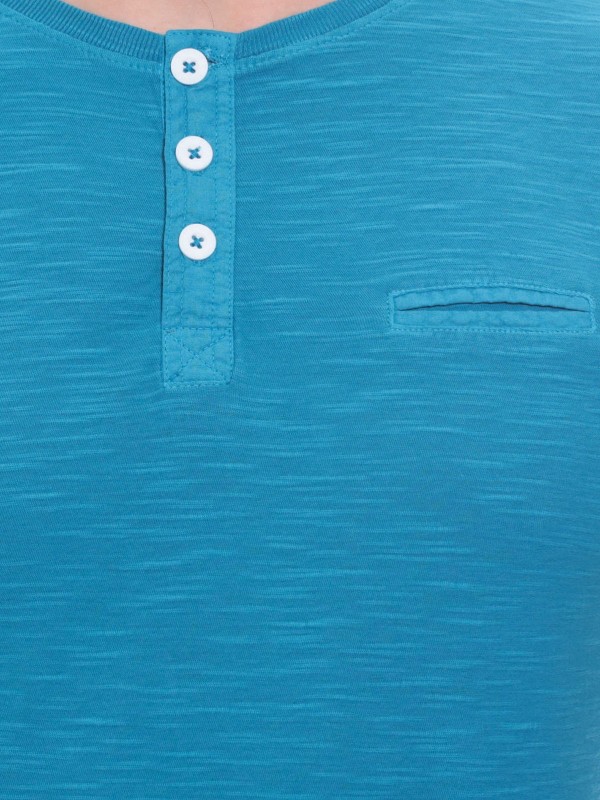 T-shirt col tunisien en...