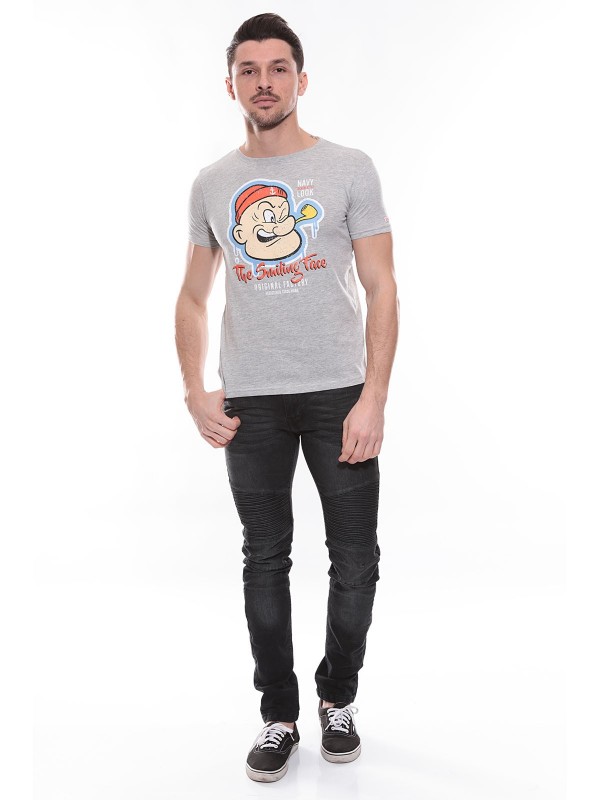 T-shirt col rond en coton...