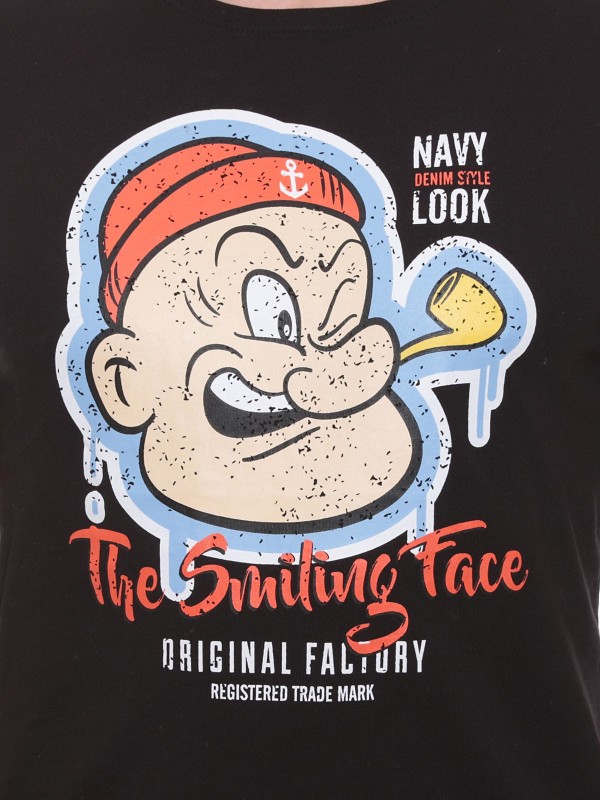 T-shirt col rond en coton...