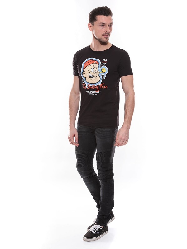 T-shirt col rond en coton...