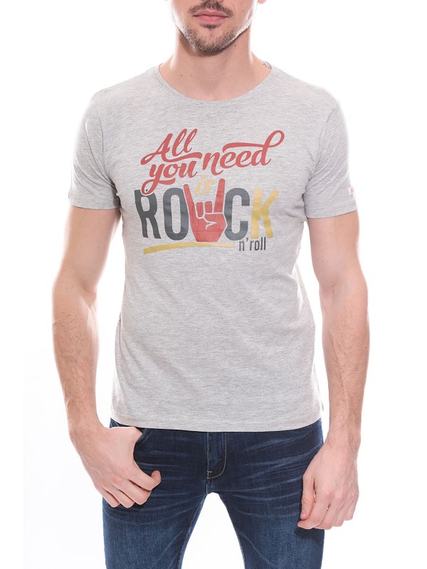 T-shirt col rond NOVES - Gris