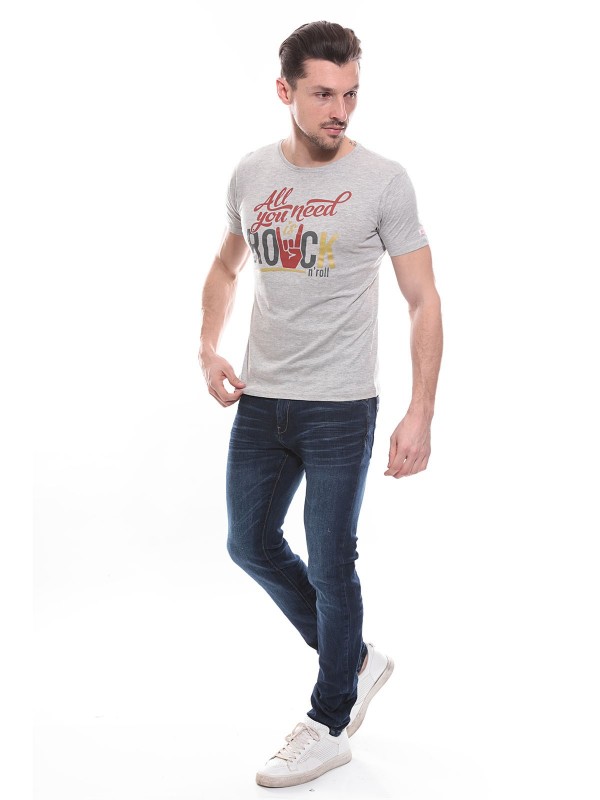 T-shirt col rond NOVES - Gris