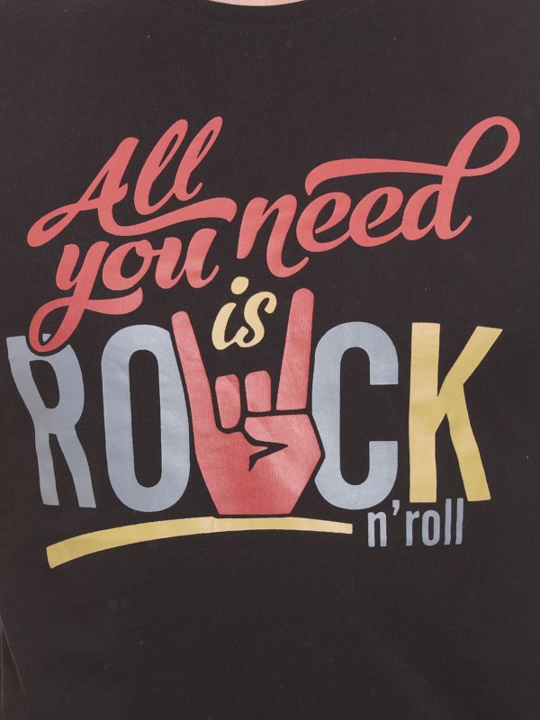 T-shirt col rond NOVES - Noir