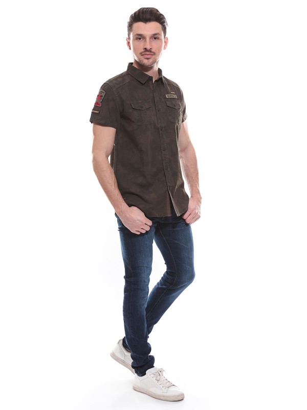 Chemise en coton imprimé...