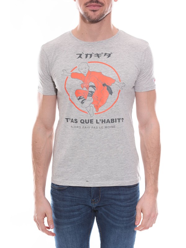 T-shirt col rond en coton...