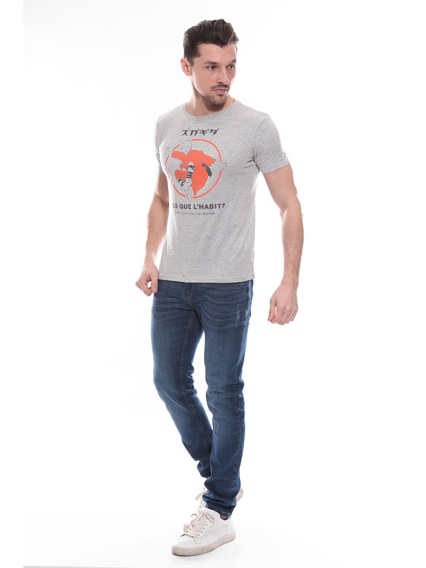 T-shirt col rond en coton...