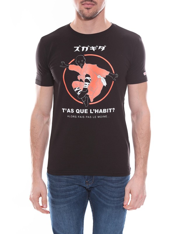 T-shirt col rond en coton...