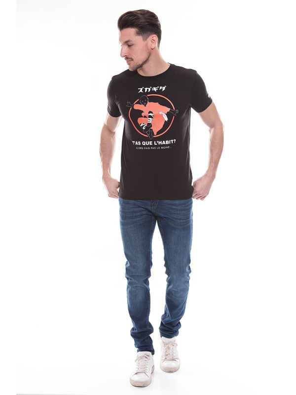 T-shirt col rond en coton...