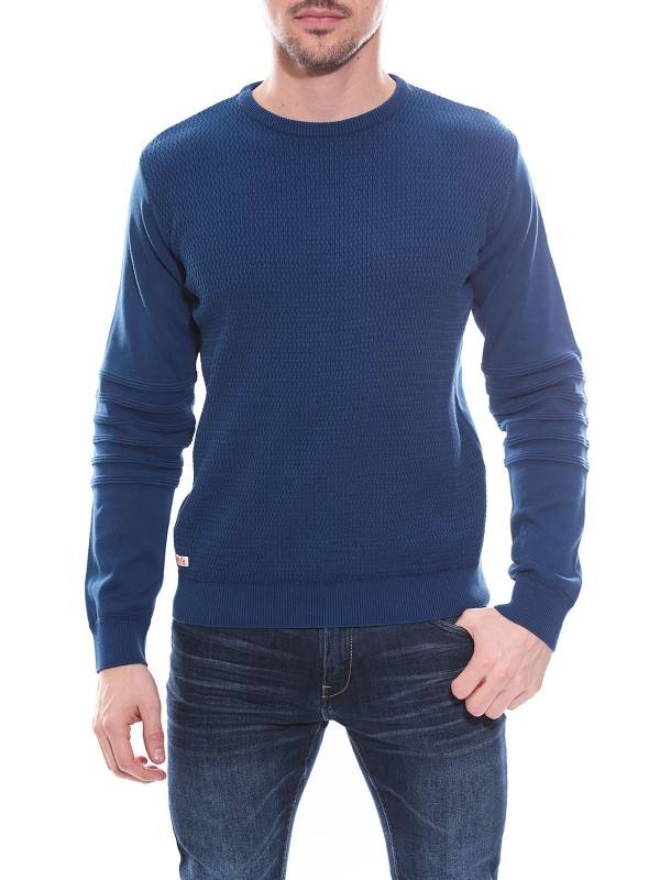 Pull col rond en coton ALEX...