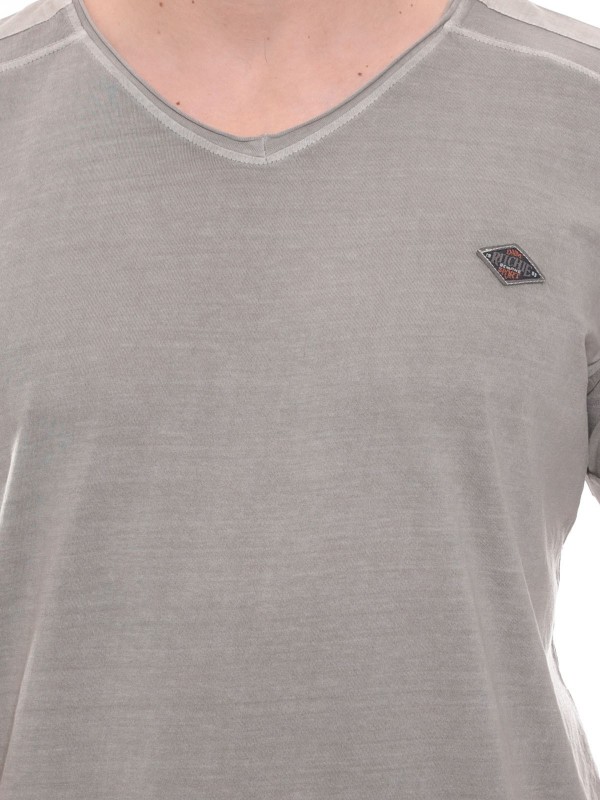T-shirt col V en coton NORMAN