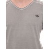 T-shirt col V en coton NORMAN