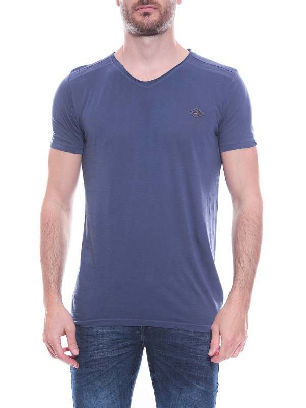 T-shirt col V en coton...