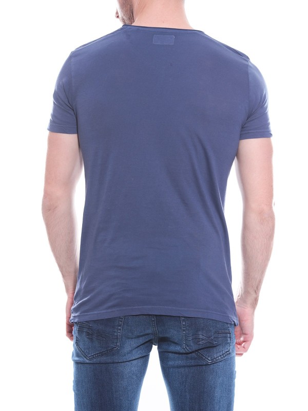 T-shirt col V en coton NORMAN