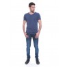 T-shirt col V en coton NORMAN
