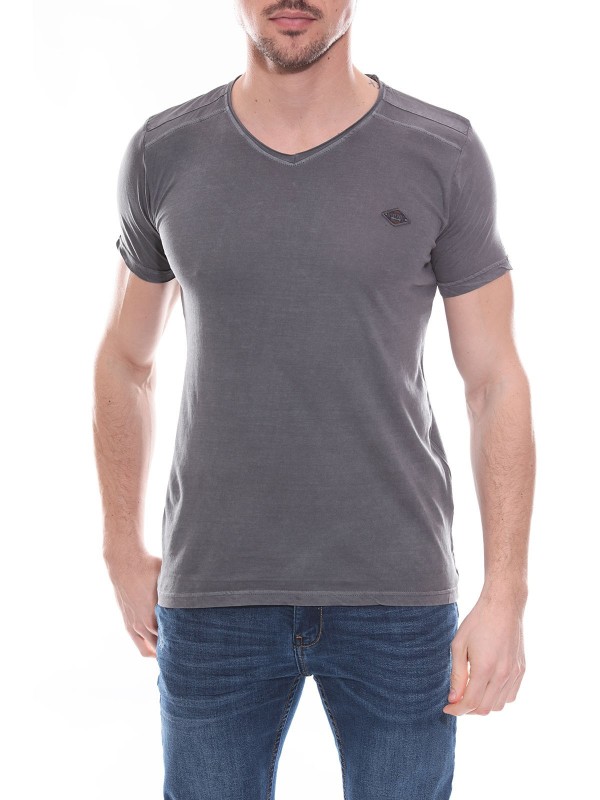 T-shirt col V en coton...