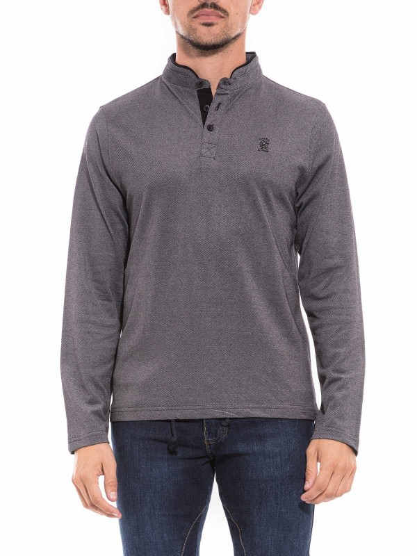 Polo manches longues col...