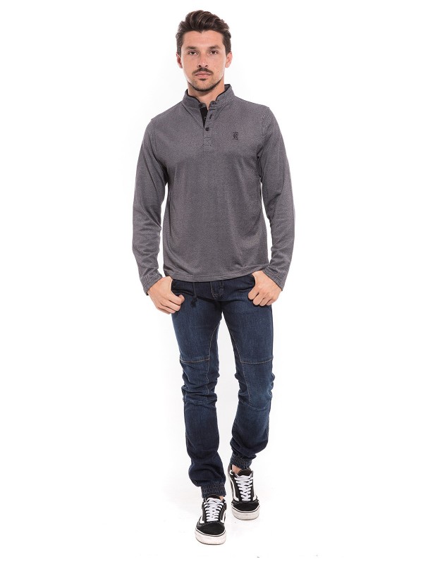 Polo manches longues col...