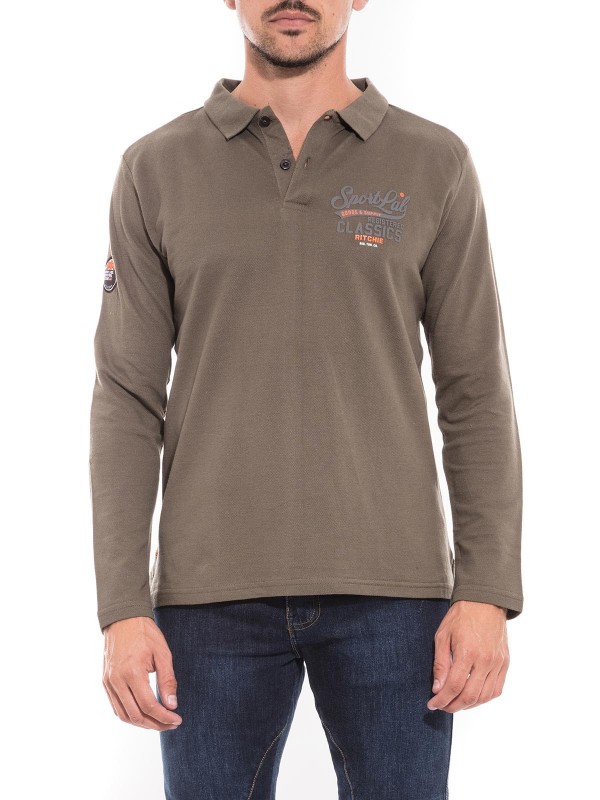 Polo manches longues en...