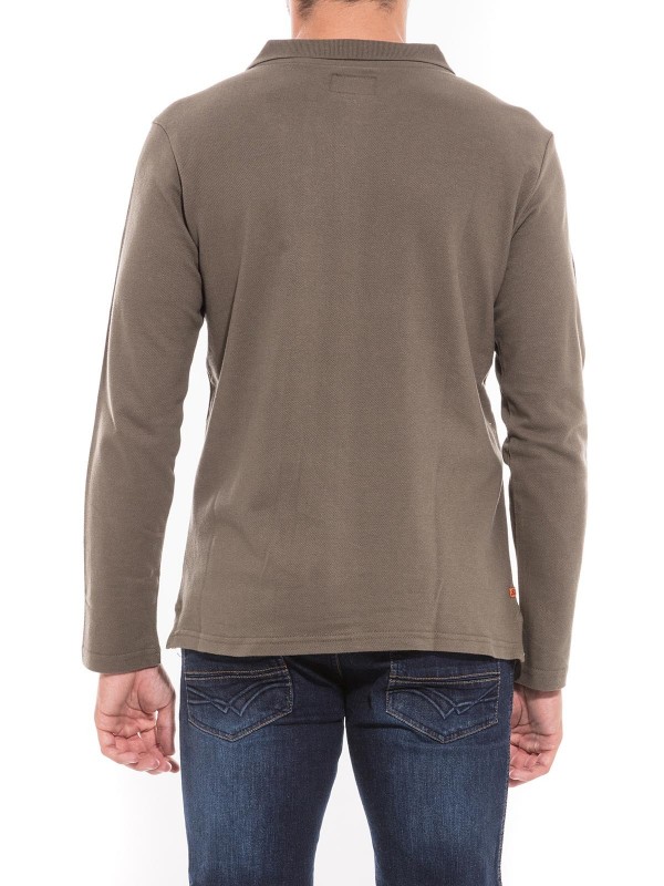 Polo manches longues en...