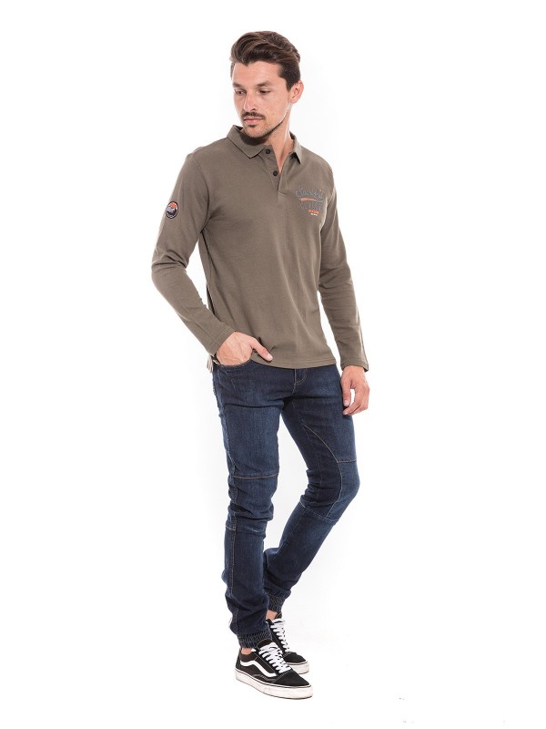 Polo manches longues en...