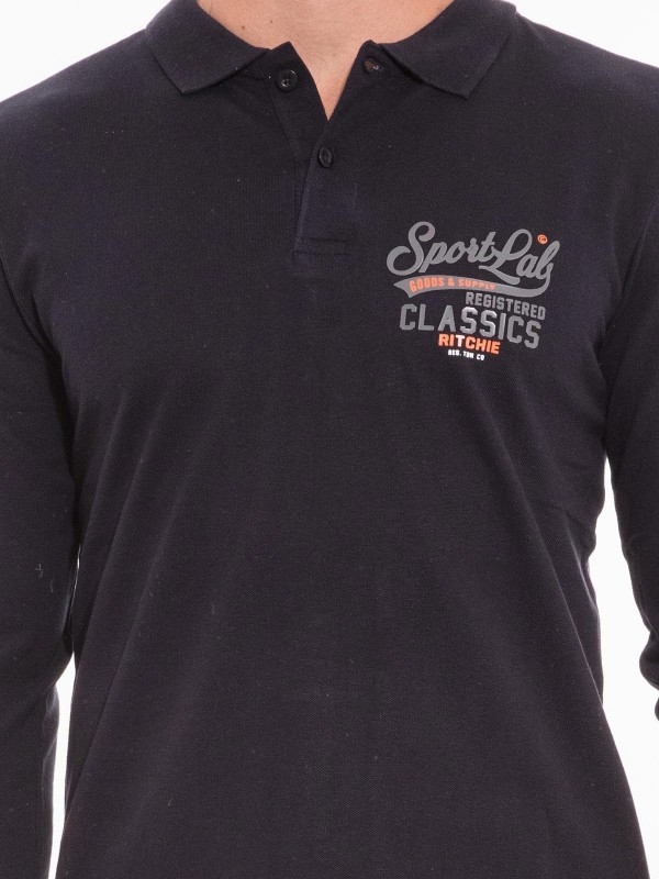 Polo manches longues en...